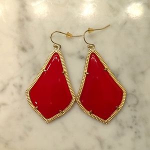 Alexandra style Kendra Scott earrings in red
